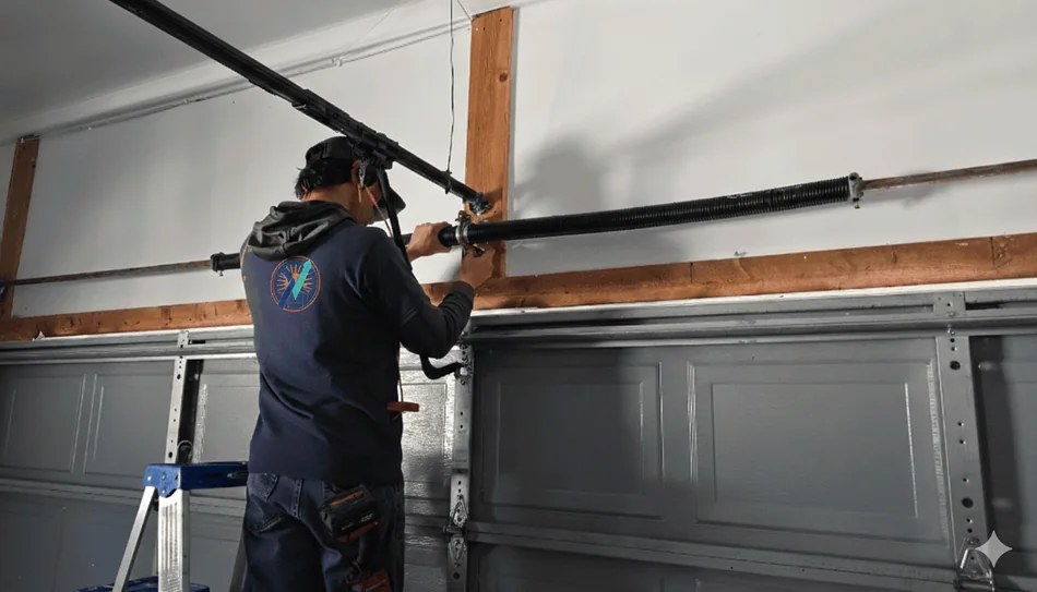 Garage door service work photo